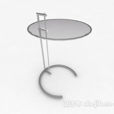 灰色简约餐桌3d模型下载