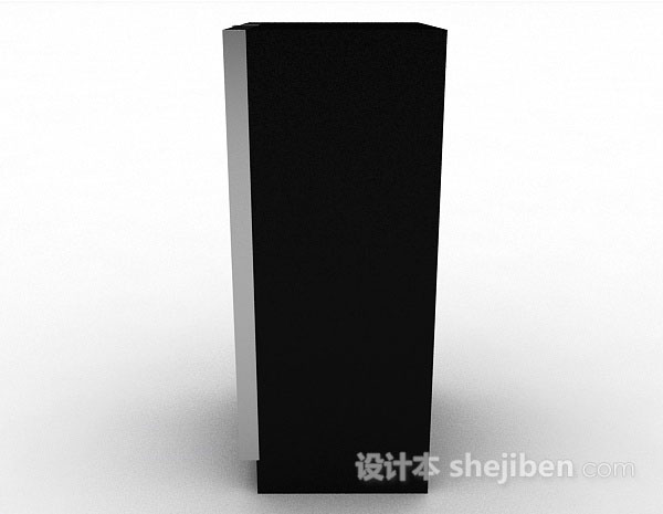 设计本灰色双门电冰箱3d模型下载