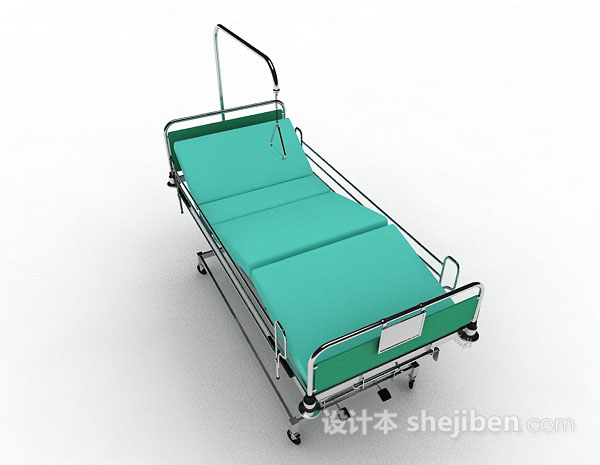 医院移动病床3d模型下载