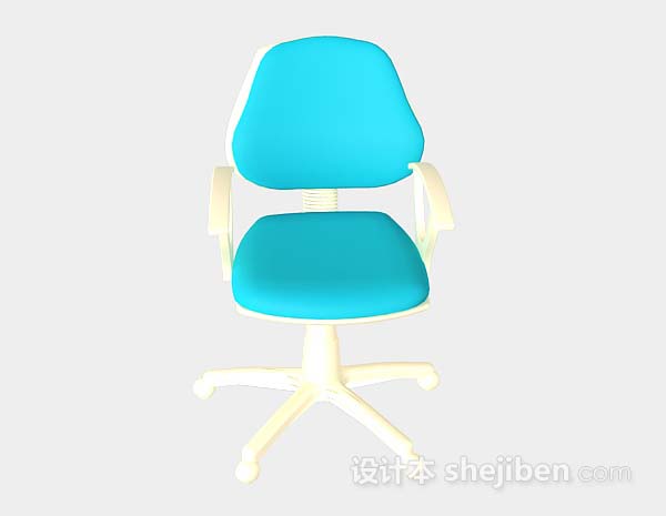 现代风格蓝色办公椅子3d模型下载