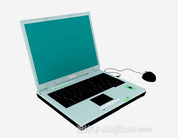 绿色笔记本电脑