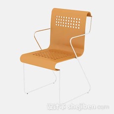 橙色休闲椅3d模型下载
