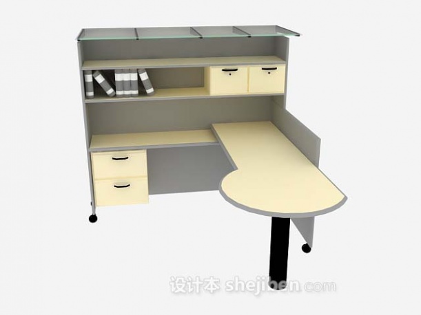 灰色木质办公桌