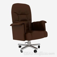 高档棕色办公椅3d模型下载