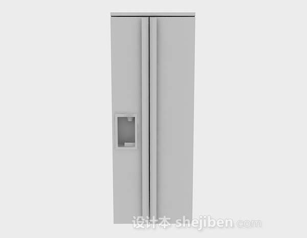 灰色冰箱3d模型下载