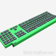 绿色键盘3d模型下载