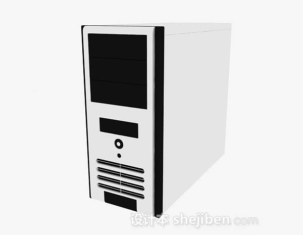黑白色电脑主机