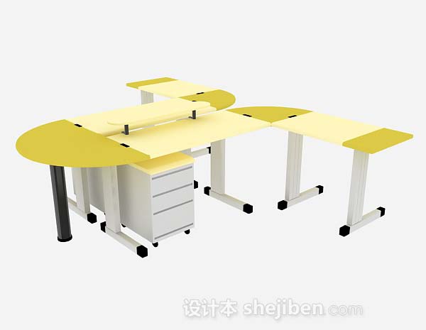 黄色办公桌