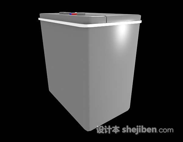 设计本灰色洗衣机3d模型下载