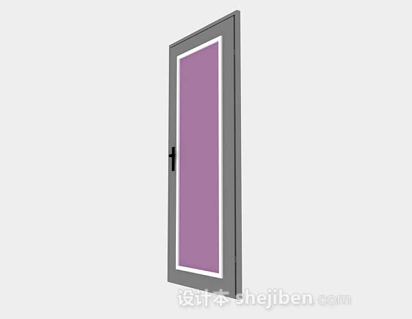 设计本紫色家居门3d模型下载