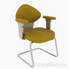 黄色办公椅3d模型下载