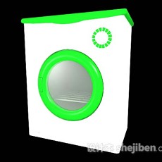 绿色洗衣机3d模型下载