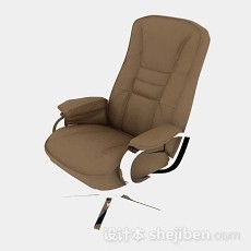 棕色办公椅3d模型下载