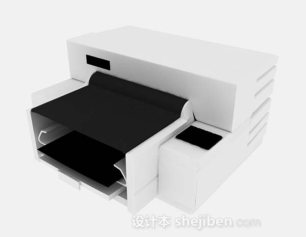 白色打印机3d模型下载