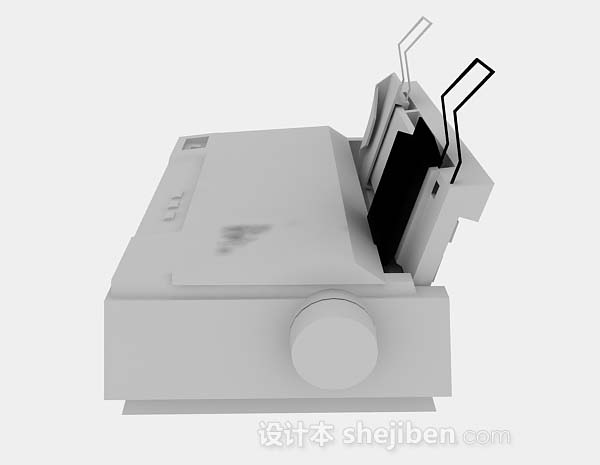 设计本白色打印机3d模型下载
