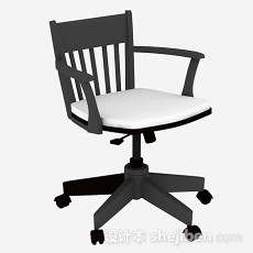 灰黑色办公椅3d模型下载