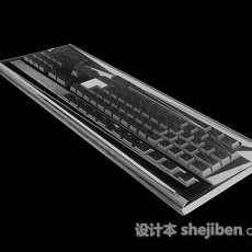 灰色键盘3d模型下载