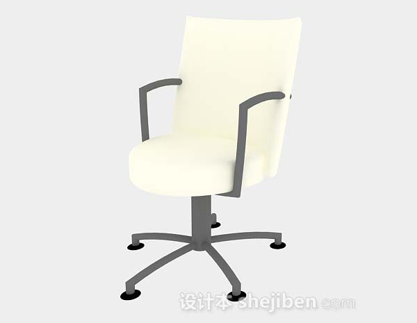 免费黄色办公椅3d模型下载