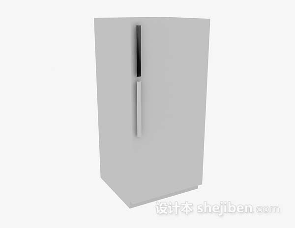 灰色冰柜3d模型下载