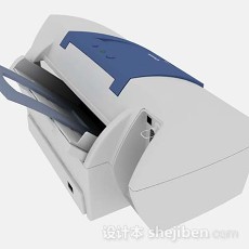 蓝白打印机3d模型下载