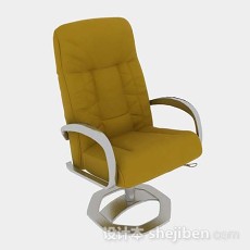 姜黄色办公椅3d模型下载