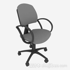 灰色办公椅3d模型下载
