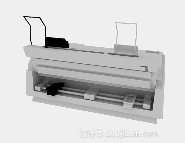 现代风格白色打印机3d模型下载