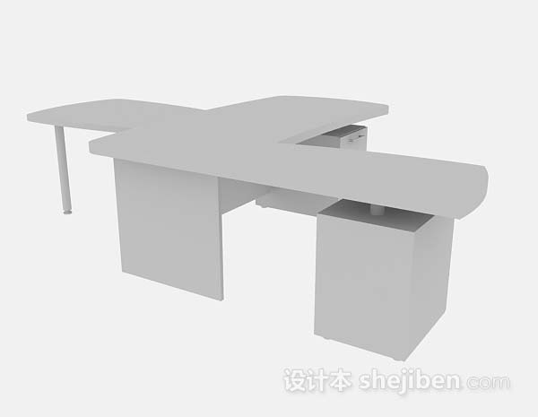 灰色办公桌
