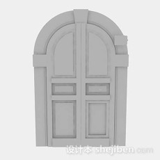 拱形木门3d模型下载