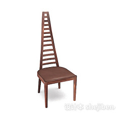 木质个性棕色椅子3d模型下载