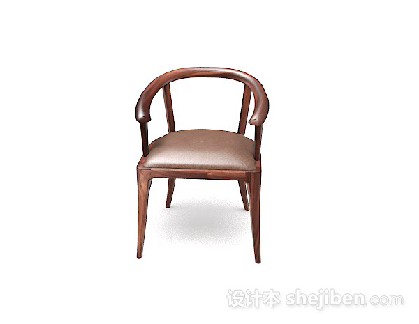 中式风格新中式木质家居椅子3d模型下载