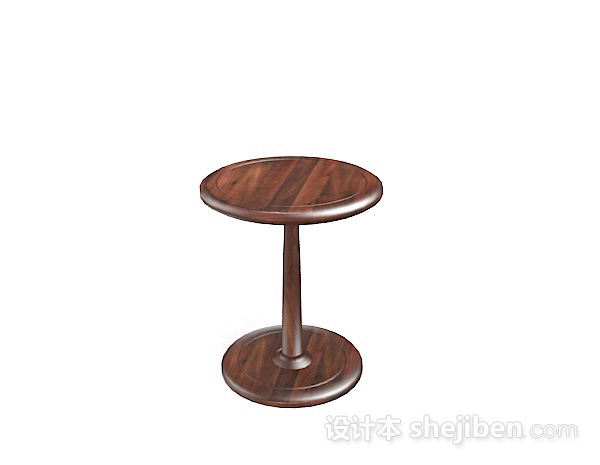 木质简单棕色圆凳子