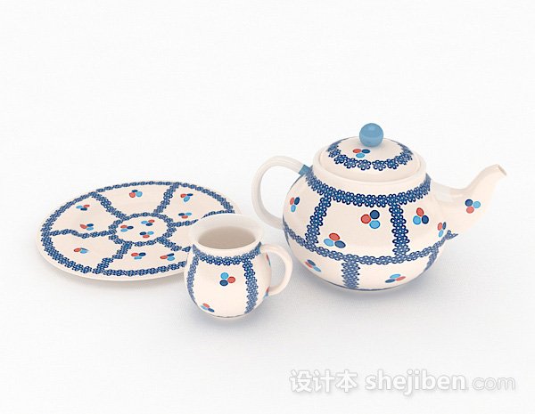 家居陶瓷茶具3d模型下载