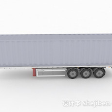 灰色货车集装箱3d模型下载
