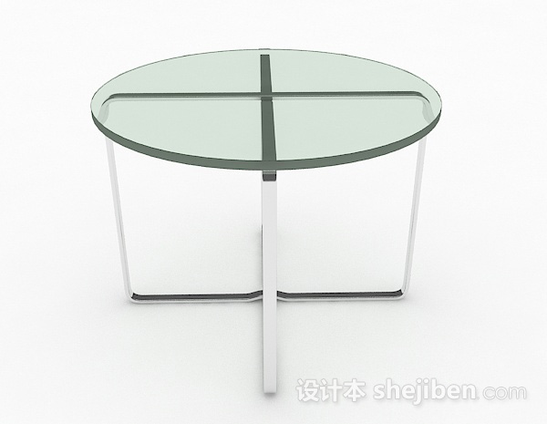 设计本绿色圆形餐桌3d模型下载