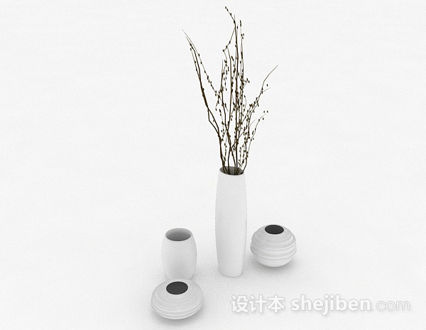 设计本雅致家居组合花瓶3d模型下载