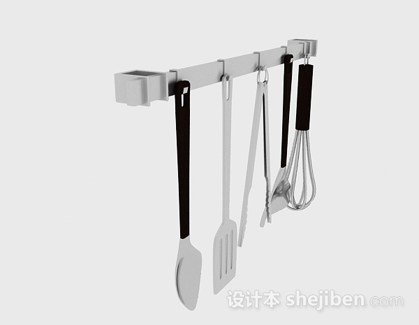 设计本不锈钢简易厨具悬挂架3d模型下载