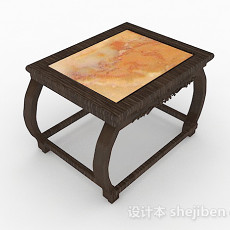 中式木质小茶几3d模型下载