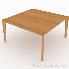 简约方形餐桌3d模型下载