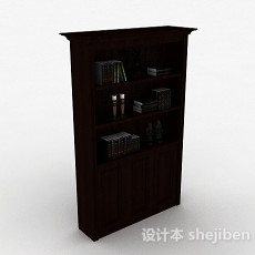 棕色木质展示柜3d模型下载