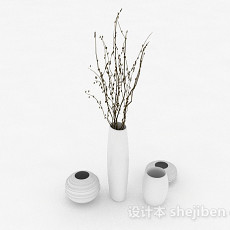 雅致家居组合花瓶3d模型下载