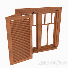 木质家居窗户3d模型下载