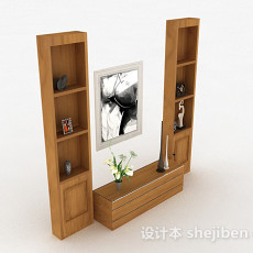 木质家居展示柜3d模型下载