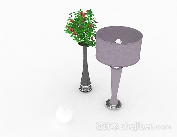 现代风格简约清新家居组合花瓶3d模型下载