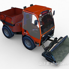 棕色铲车3d模型下载