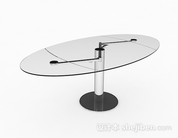 椭圆形玻璃餐桌