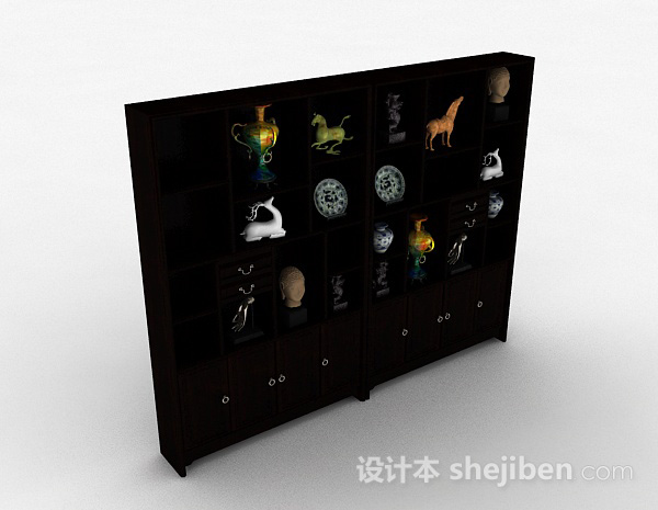 中式木质展示柜