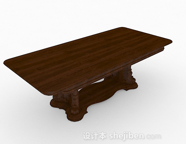 木质长方形餐桌