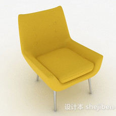 黄色休闲椅子3d模型下载