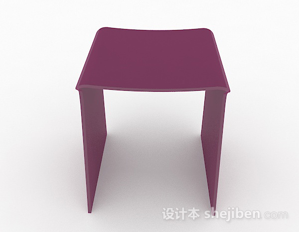 现代风格创意简约紫色休闲椅3d模型下载